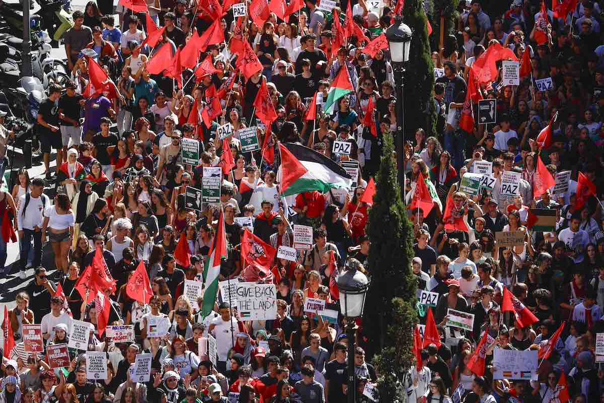 palestina manifestazioni gaza spagna