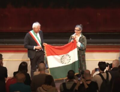 Sindaco di Reggio Emilia con Francesca Albanese